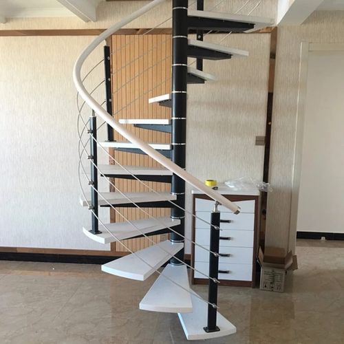 定制实木中柱整体旋转楼梯钢木钢结构室内阁楼复式家用户外踏步板