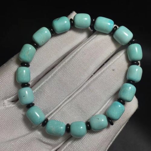 初音饰品天然原矿高瓷绿松石桶珠手串手链佛珠隔珠隔片情侣礼物