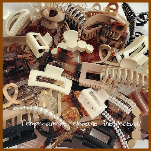 发卡后脑勺抓夹大号鲨鱼夹韩国网红日系夹子固定头发