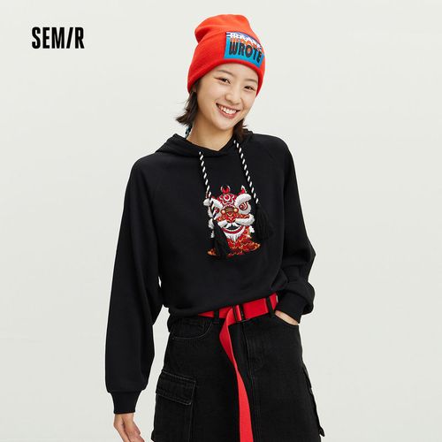 semir/森马新款259女款刺绣卫衣 10-1121116023
