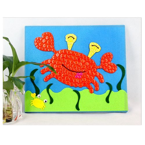 儿童diy纽扣画手工材料包手工作品儿童亲子制作幼儿园