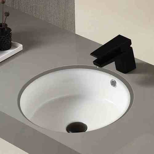 全圆台下盆洗手盆陶瓷洗脸盆池嵌入式台盆家用卫生间面盆洗漱盆
