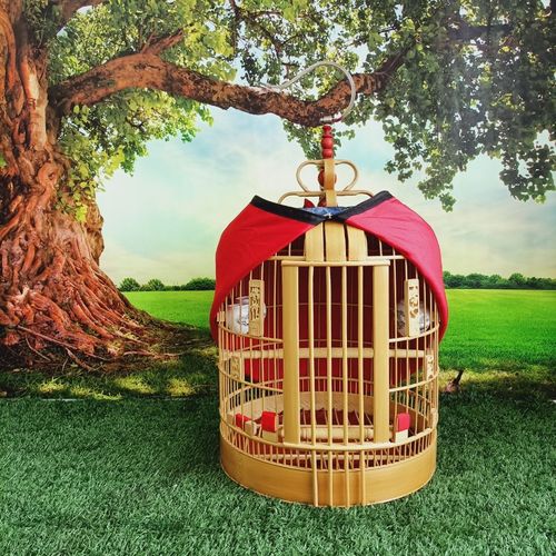 精品贵阳三皮笼手工画眉鸟笼川笼凯里鸟笼云南笼竹制鸟笼全套包邮