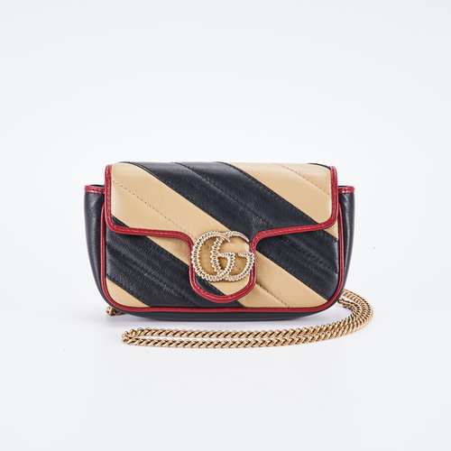【95新】gucci拼色马蒙mini 牛皮 公价$99999