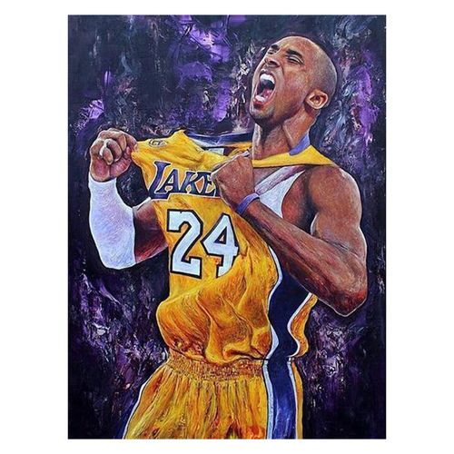 2021新款钻石画5d满钻nba球星科比点贴钻十字绣现代明星人物卧室
