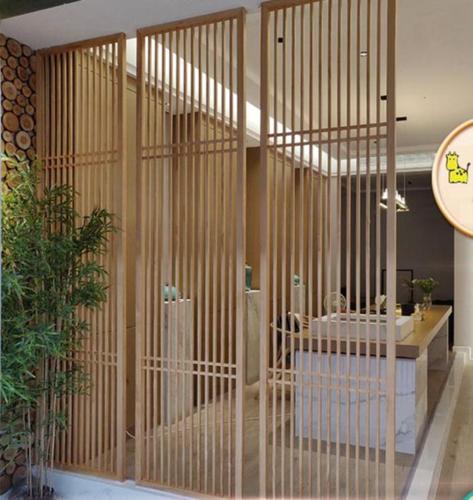 木格栅隔断装饰入户实木格栅遮挡木质日式背景墙卧室