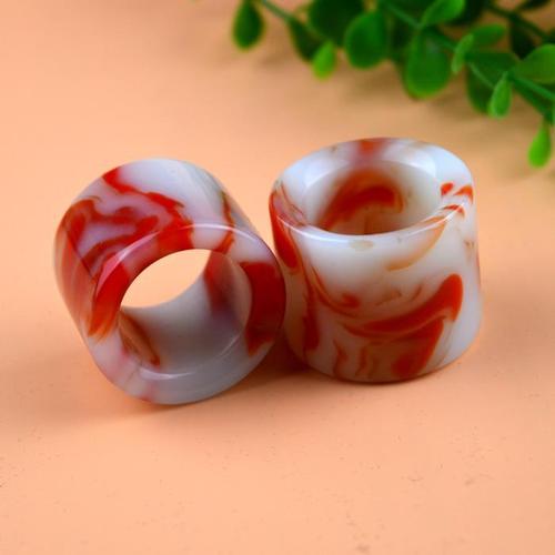 玉扳指天然戈壁玉鸡血玉扳指新疆金丝玉羊鸡血红玉器扳指玉指环