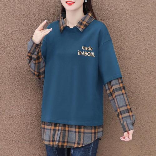 少女御姐范女衣 蓝色清新可爱少女漂亮衣服气质少女青春潮流休闲装 m