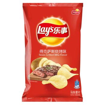 乐事得克萨斯薯片烧烤味薯片40g