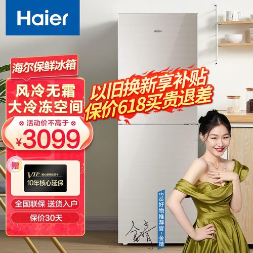haier海尔冰箱双开门小冰箱迷你家用宿舍办公通用风冷无霜冰箱节能