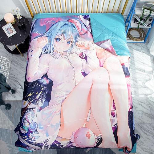 二次元美少女蕾姆夏凉被卡通动漫周边空调被初音来图定制薄被子