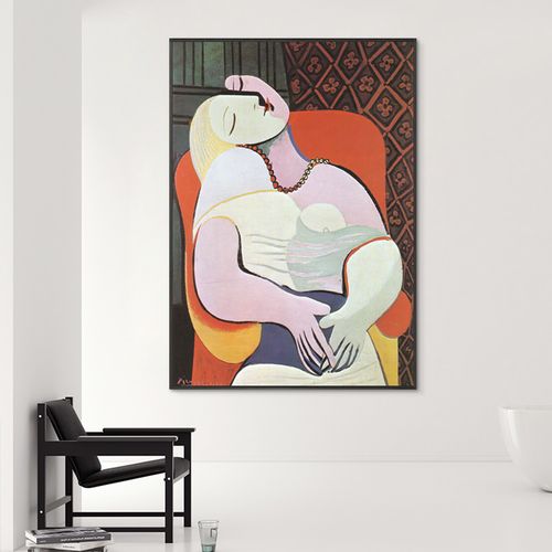 毕加索装饰画可手绘油画抽象画人物欧式客厅玄关过道