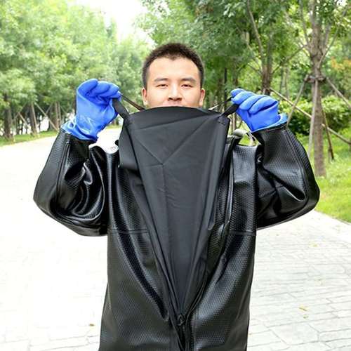 防水衣捉鱼摸鱼全身水衣连体连鞋套装卖鱼专业下水裤雨衣雨裤衣服