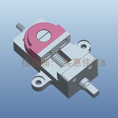 proe虎钳模型 /机床夹具/三维素材proe设计产品结构建模图