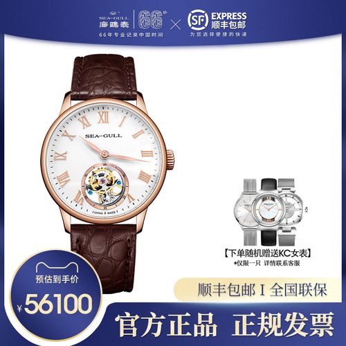 seagull 海鸥手表陀飞轮商务防水机械表手表618.871 官方正品