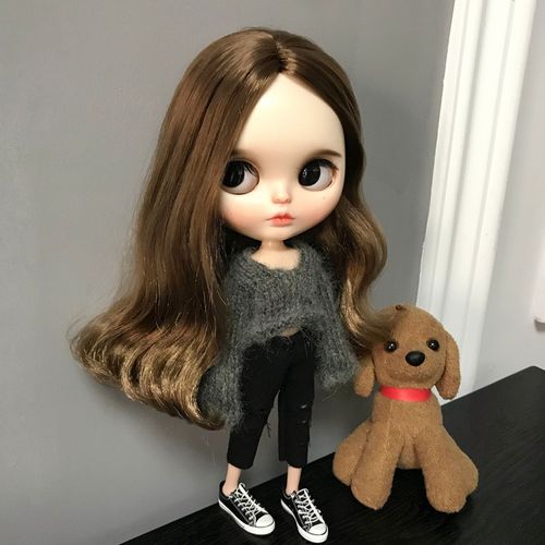 blythe小布娃娃衣服 azone licca ob24 19关节体手工娃衣毛衣