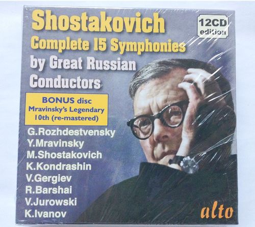 alto 肖斯塔科维奇 15首交响曲 苏联指挥家 mravinsky 等 12cd scho