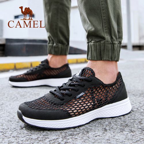 骆驼男鞋夏季户外运动舒适休闲网面运动鞋情侣跑步鞋子透气网鞋男