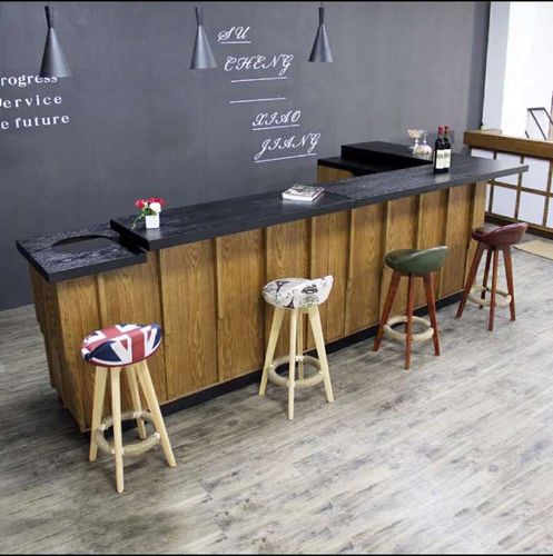 复古工业风收银台咖啡店酒吧吧台奶茶店水吧台服装店公司前台定制