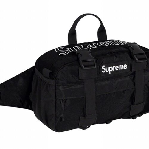 supreme 19fw 斜挎包单肩包潮包 小方包街头潮人包百搭休闲纯色包