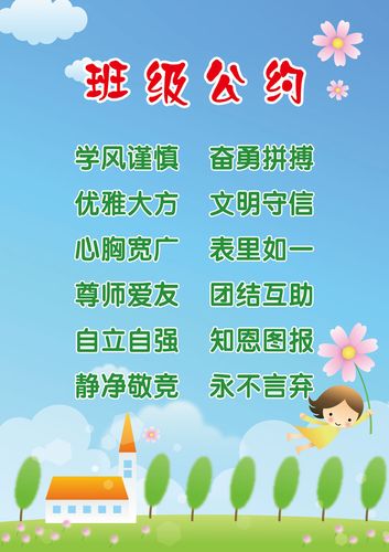 海报印制431设计展板素材503班级公约3定制