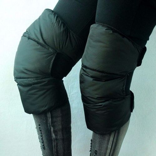 高端护膝童风骑成护膝行人儿防电动车羽绒护膝秋冬v季保暖粘扣奢