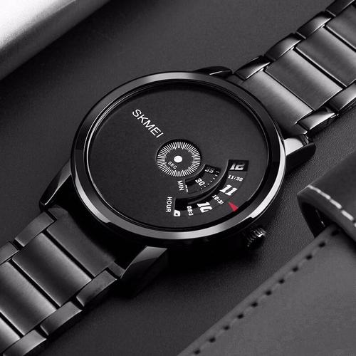 时刻美skmei手表 男学生运动电子表创意个性无指针概念石英表男防