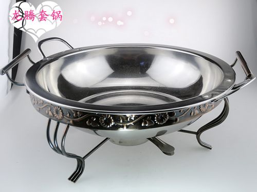 包邮不锈钢酒精炉 家庭火锅套装炉架 家用酒精炉配锅 固体边炉锅