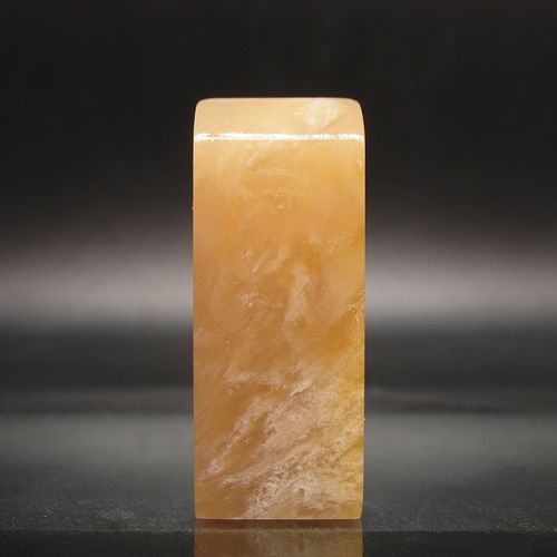 巴林石印章石料篆刻印章结晶云水彩冻石20*20*53mm