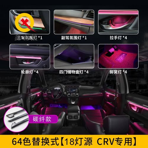 广汽本田皓影氛围灯17-21款crv冠道无损替换式原厂车内气氛灯 crv 64