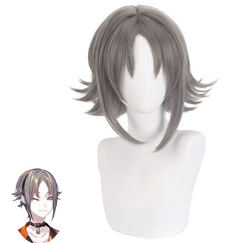 彩虹社 虚拟up主播mysta rias棕色中分有头路短发假毛cosplay假发