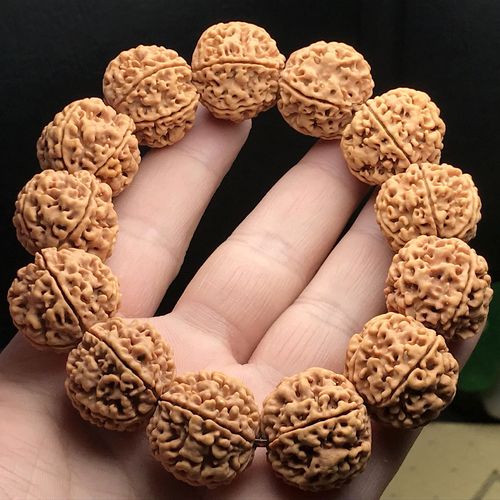 大金刚菩提手串男士新籽原籽金刚菩提子佛珠手链5五瓣