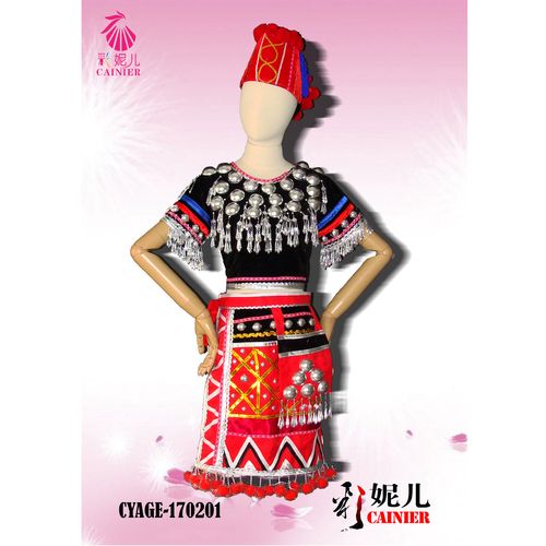 包邮|民族舞蹈服装出租|精品景颇族民族服装租赁|舞台表演服装|女