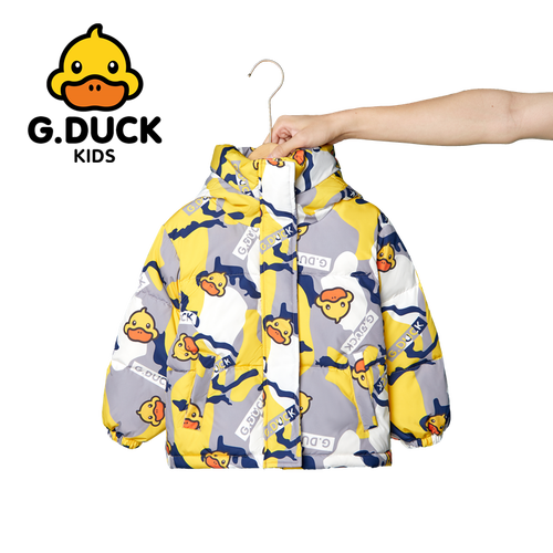 小黄鸭羽绒服g duck迷彩儿童羽绒服外套反季促销