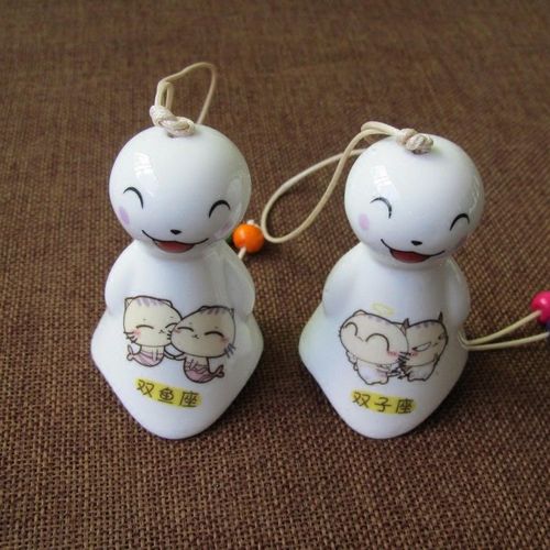 十二星座日式晴天娃娃陶瓷风铃挂件挂饰情侣创意生日圣诞礼物女生