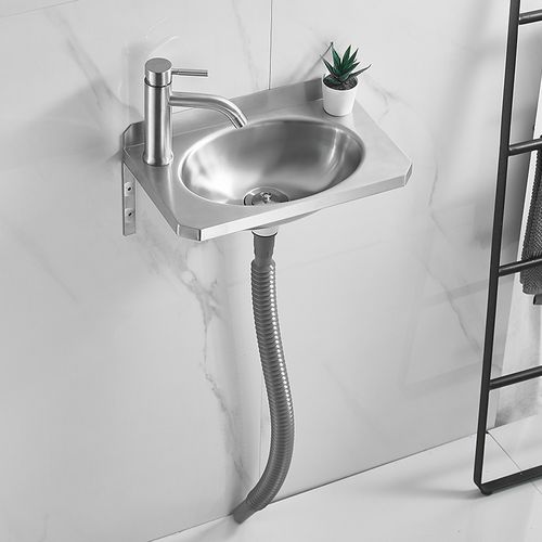 达点304不锈钢迷你洗手盆挂墙式小户型卫生间小号洗脸盆阳台面盆