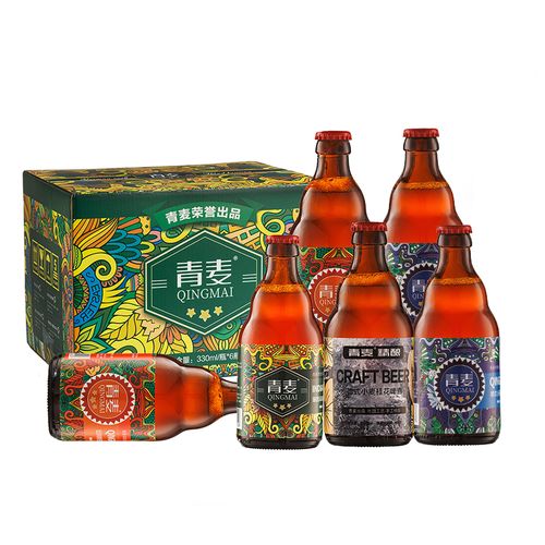 青岛青麦原浆啤酒精酿啤酒全麦酿造高浓度啤酒拉格艾尔桂花ipa组合小