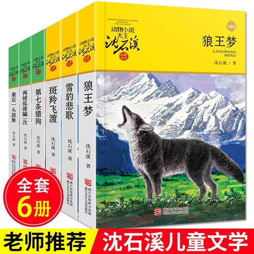 沈石溪动物小说全集系列作品大全共6册 狼王梦第七条猎狗11-14岁小