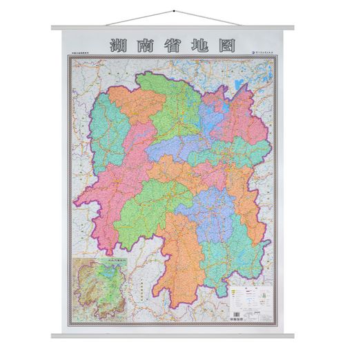 湖南省地图挂图 办公室家用地图挂图 行政/交通/旅游/河流/机场 详情