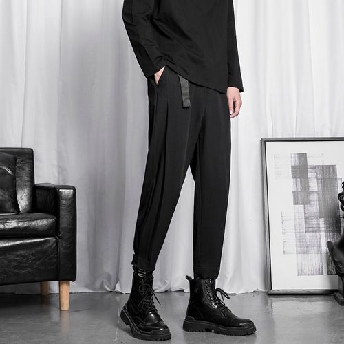 束腿裤束口裤缩脚裤男秋冬季缩腿裤男士哈伦裤子男垂感百搭休闲束脚裤