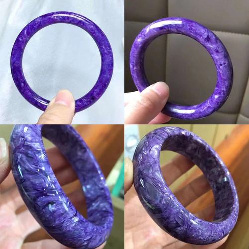 正品天然水晶紫龙晶手镯女龙纹清晰黑点少颜色好看各种圈口包邮