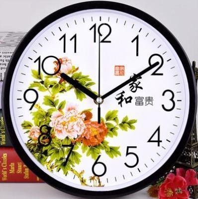 圆盘时钟教室潮流指针式挂饰表静音挂钟客厅时间创意
