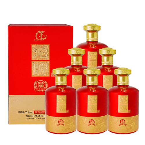 沱牌舍得酒业6瓶白酒整箱生态酒窖精品浓香型52度500ml