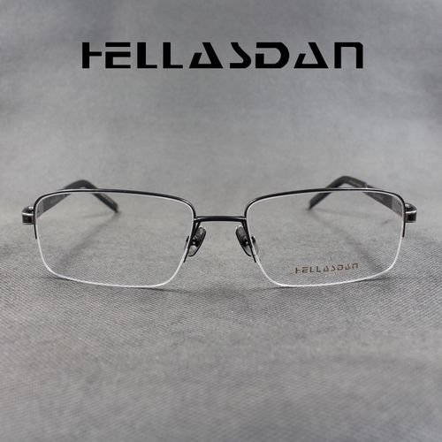 华尔诗丹 眼镜架hellasdan半框纯钛男女近视眼镜可配