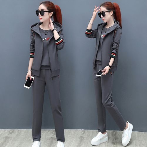 中年妈妈运动套装女春秋名牌运动服套装女秋装2021年