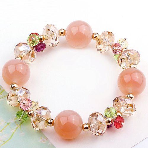 水晶手链女可爱时尚甜美大气天然猫眼石奥地利水晶手链女友礼物