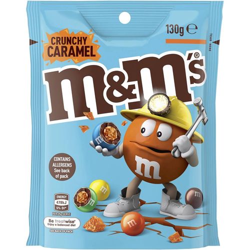 澳洲发货 m&m"s crunchy caramel bag 焦糖脆心巧克力130g