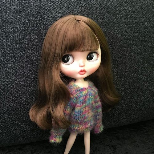 blythe小布娃娃19关节体 azone ob24 娃娃衣服 小布娃衣手工毛衣