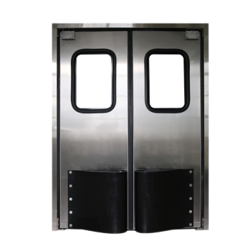 304不锈钢双向自由防撞门单双开pe防撞板厨房超市冷库车间专用门 防撞