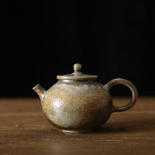 龙泉青瓷吴伟纯手工壶铁胎茶壶功夫茶具泡茶单壶茶具茶道零配柴烧